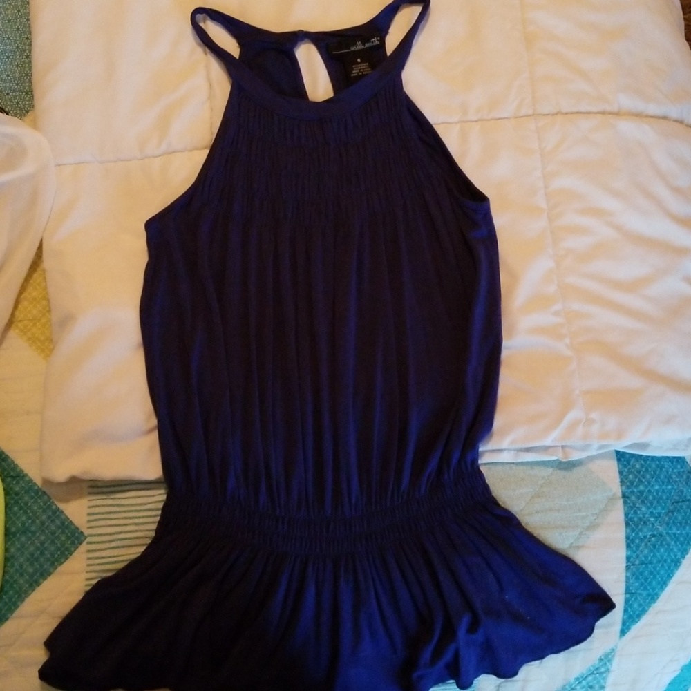 Beautiful Blue High Neck Top